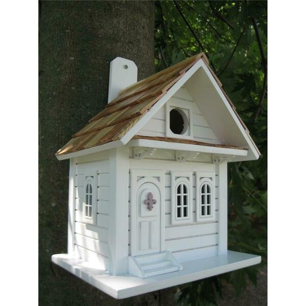 Shotgun Cottage Birdhouse - White - Fledgling Series, Home Bazaar, Mfr#: HB-9029WS